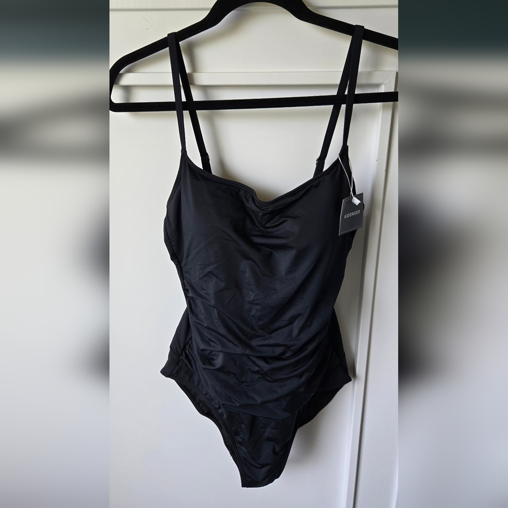 Black One-Piece Swimsuit - Amazon Brand Aidonger #195